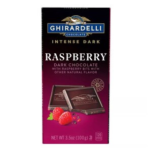 GHIRARDELLI INTENSE DARK CHOCOLATE RASPBERRY RADIANCE 3.5 OZ BAR